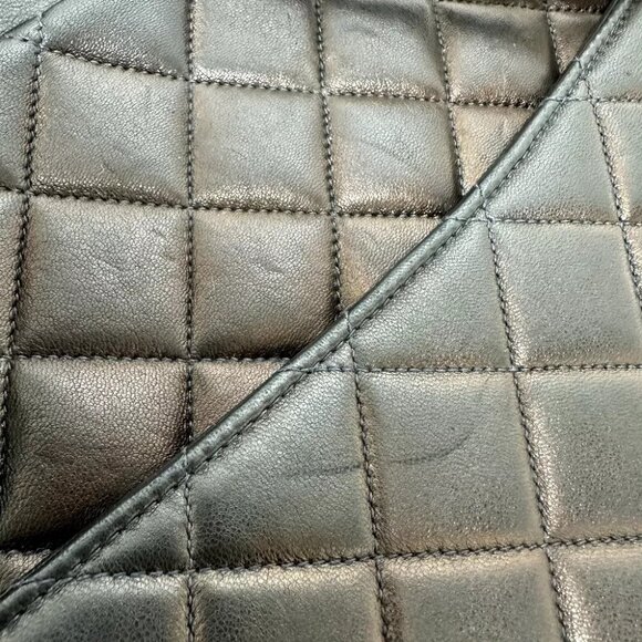 CHANEL CC Mark Matelasse Chain Shoulder Bag Lambskin Leather Black/GoldHardware - Picture 13 of 14